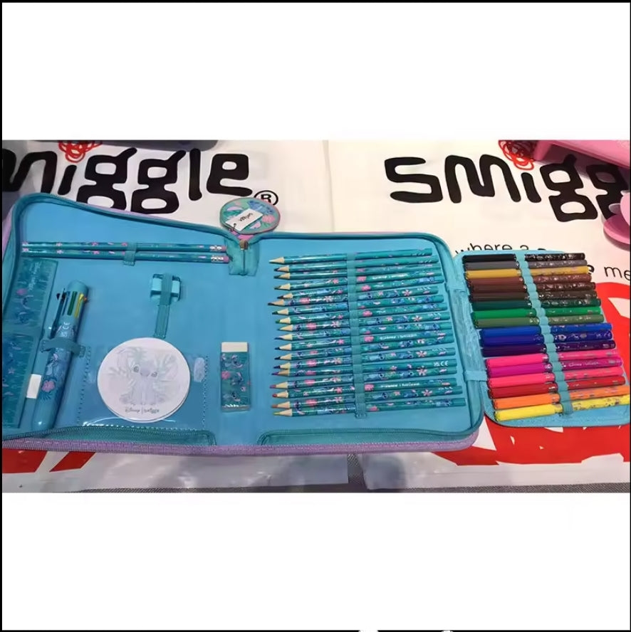 Smiggle Stationery Kit Zip It Pencil Case Stitch Design9