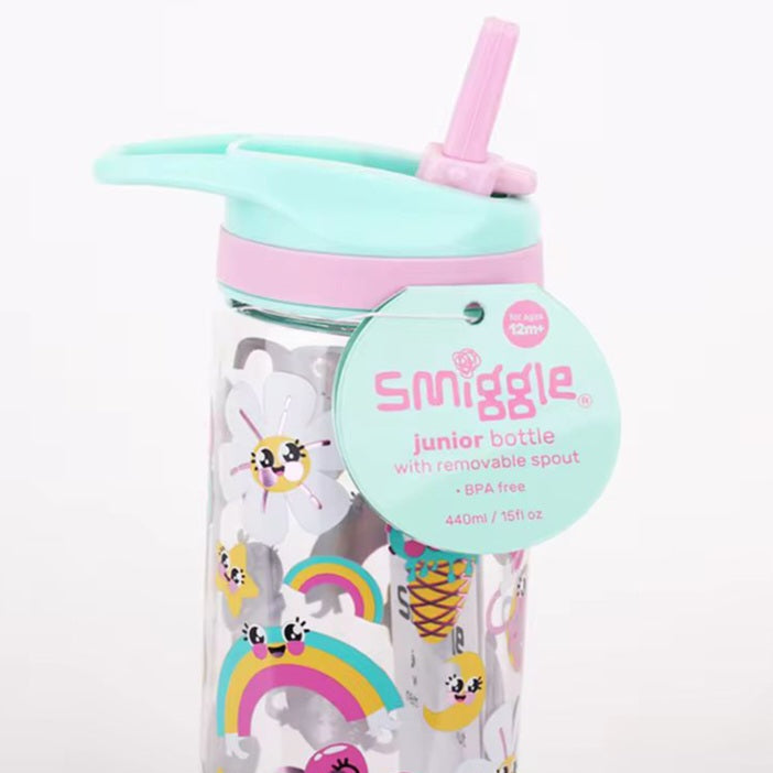 Smiggle Flowers Design Bottle 440ml 17.5cm