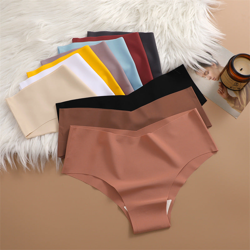 Seamless Panties Ultra-thin Briefs Women Ice Silk Underwear Sexy Sports Panty Soft