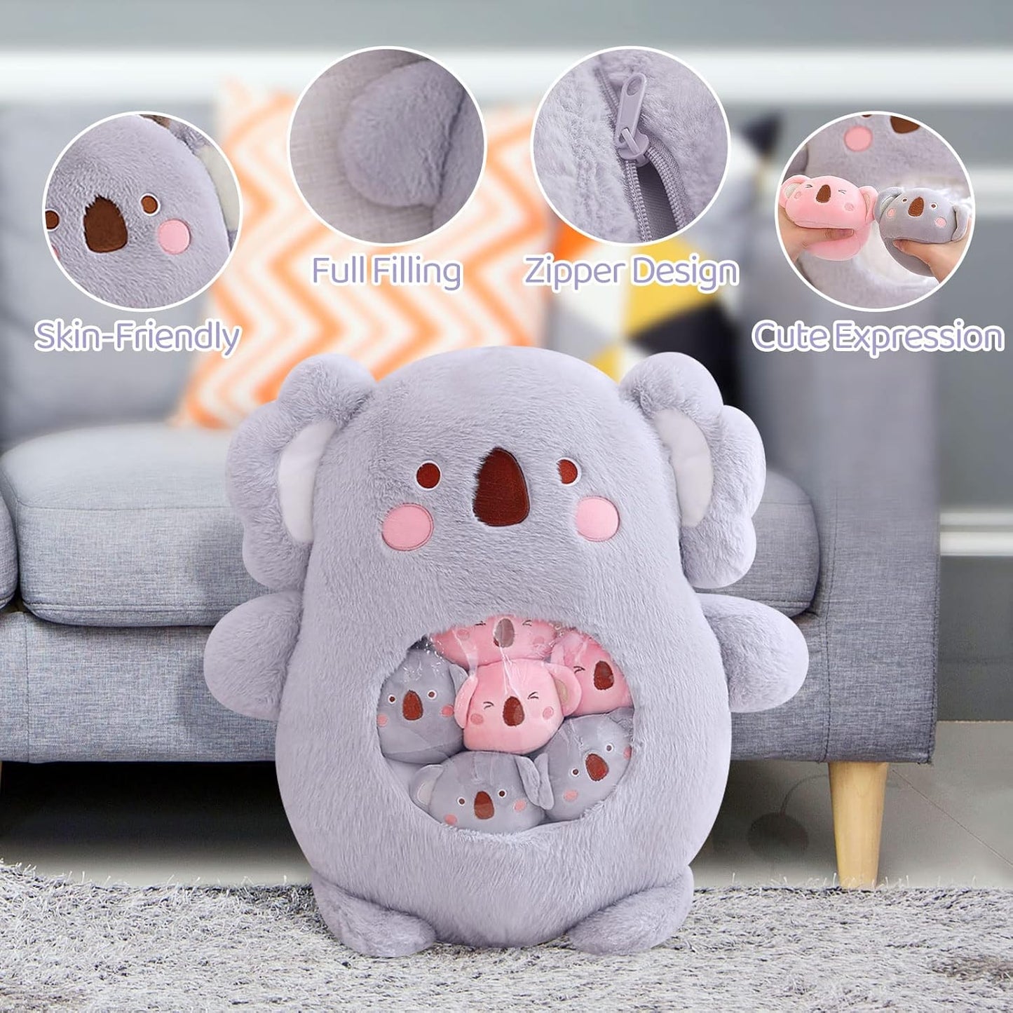 Stuffed Pillow Animal Design Toy Removable Minis