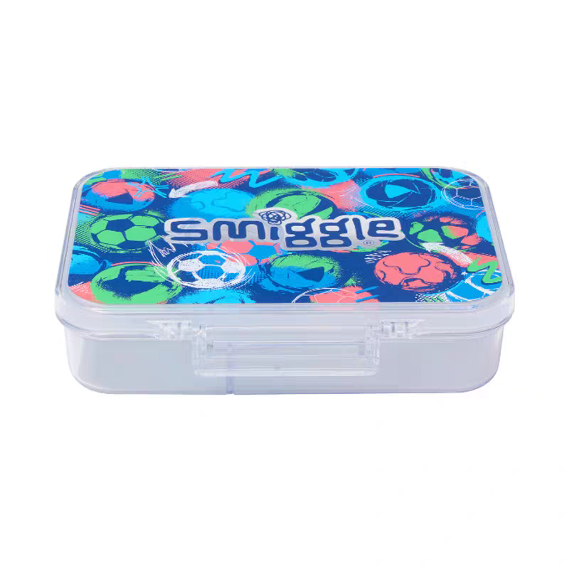 Smiggle Football Design Lunch box 21x17x6cm