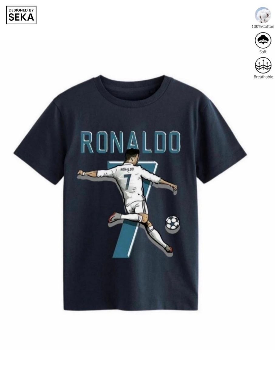 Cotton Tshirt Ronaldo For Kids | Size 5-14y