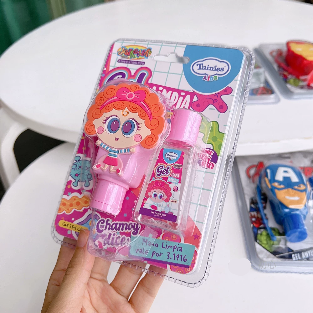 Hand Gel Antibacterial Cartoon Character Set Of 2 Gel & 1 Bottle Holder