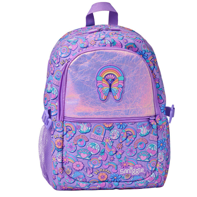 Smiggle Butterfly Design Set Backpack 42cm Case Lunch Bag 3pcs