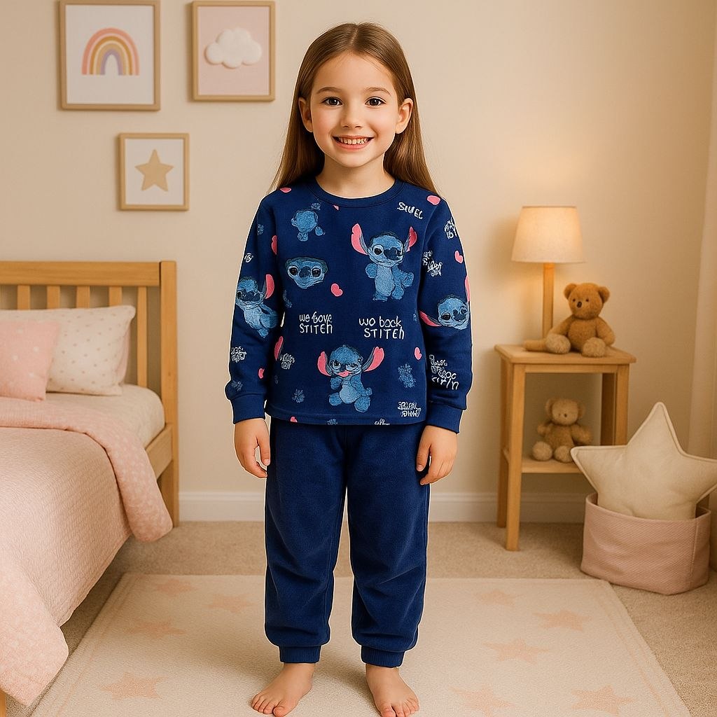 Warm Winter Pijama Stitch Design Size 6-16y