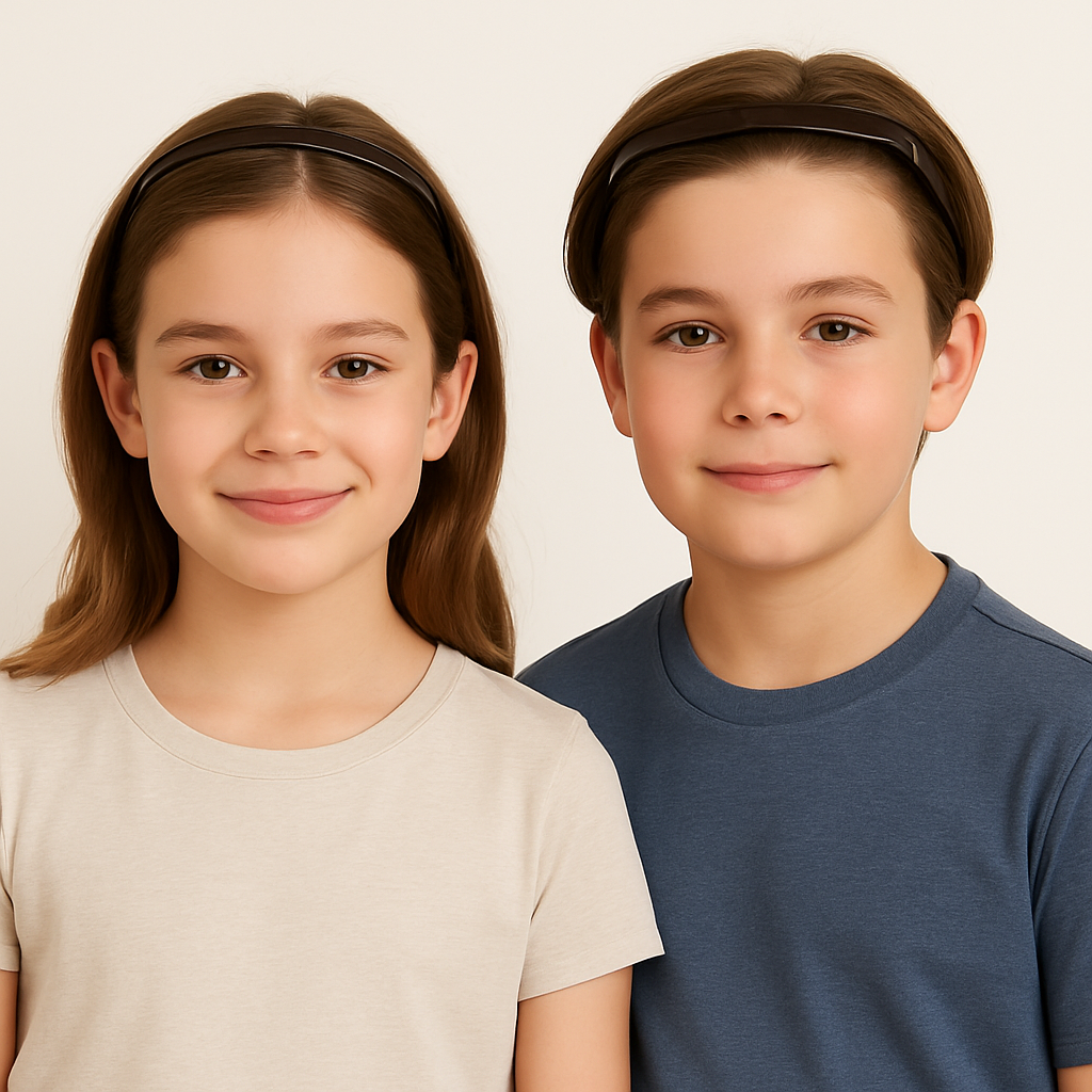 Square Headbands For Hair Deep Brown Color For Girls and Boys