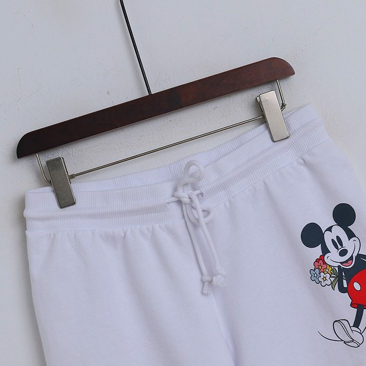 Outfit For Women Mickey Mouse Floral Design Set Of 2 Pcs Tshirt&Short Size XS-S