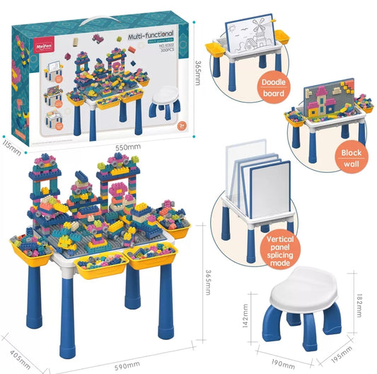 Multi-Functional Block Game Table 88 Pcs