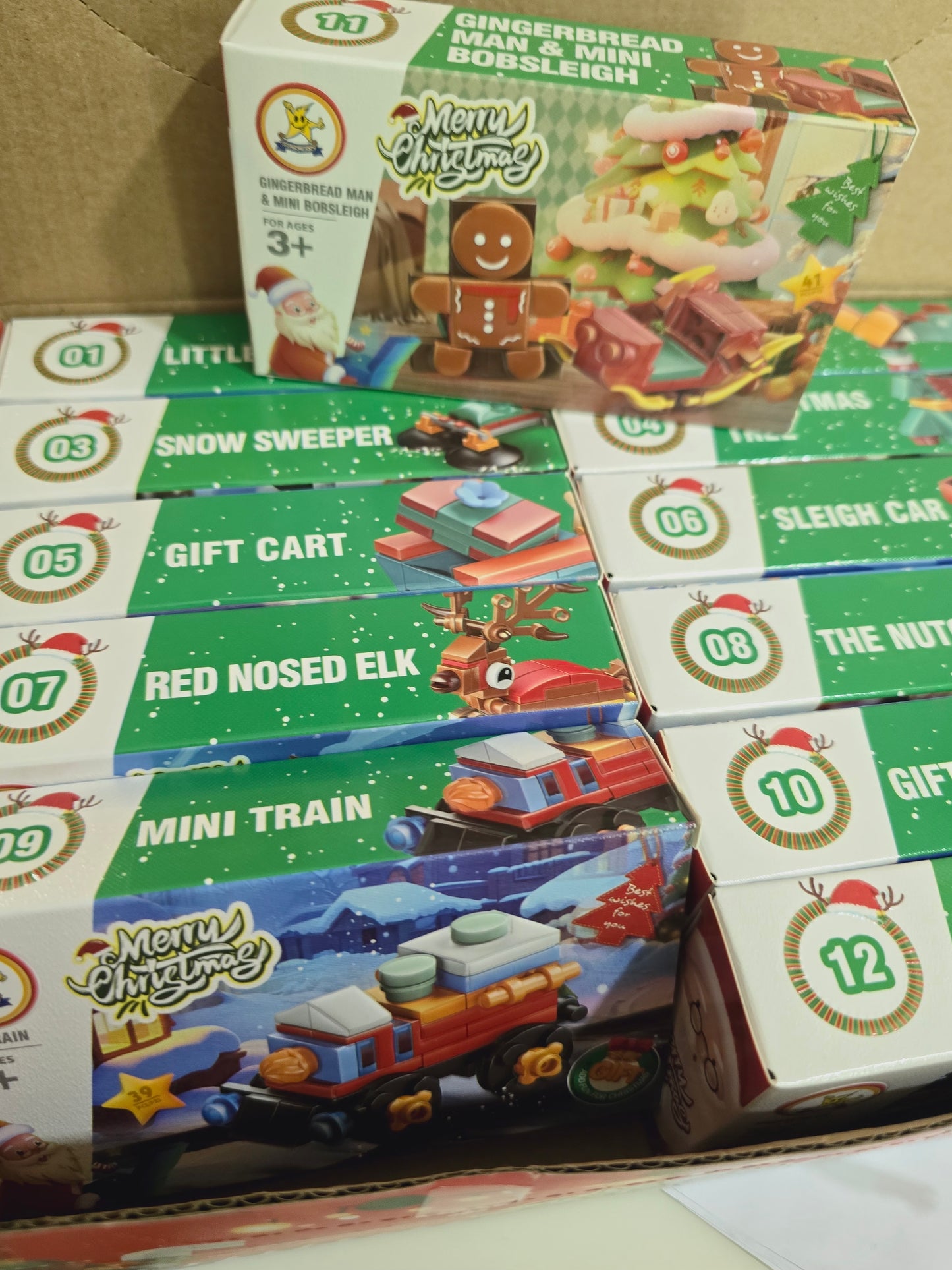 Merry Christmas Small Building Blocks Toy 12 pcs Box