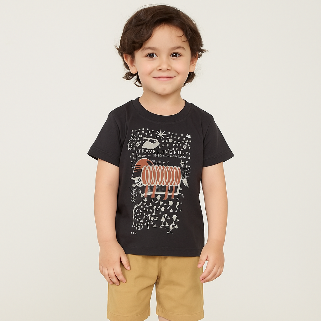 Outfit For Boys Traveling Cat Design Size 1-6y