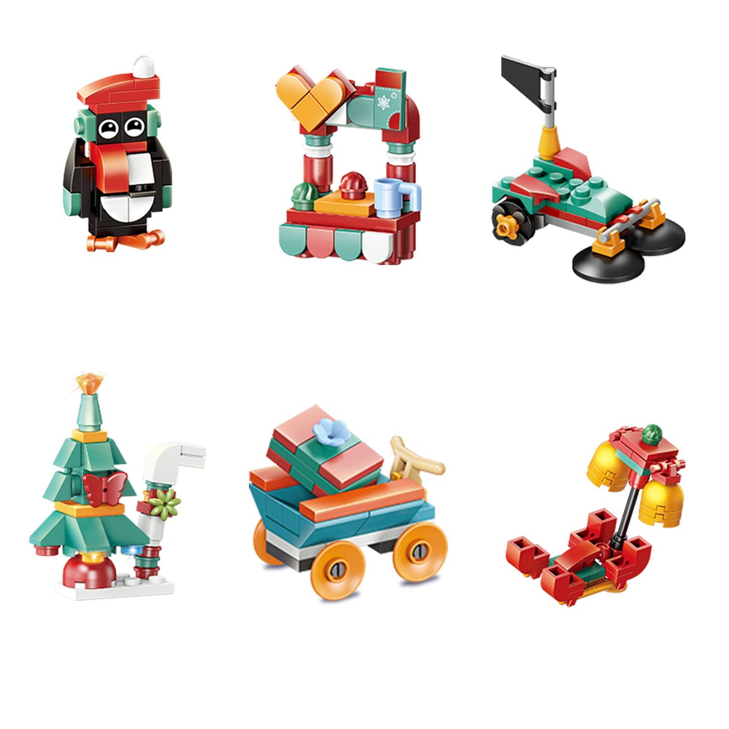 Merry Christmas Small Building Blocks Toy 12 pcs Box