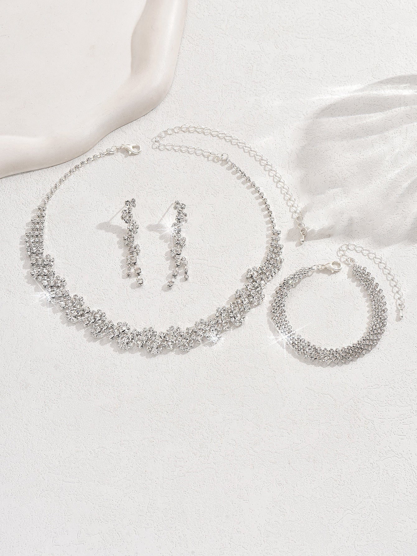 Silver Accessories Classy Wedding Set 3 Pcs For Women