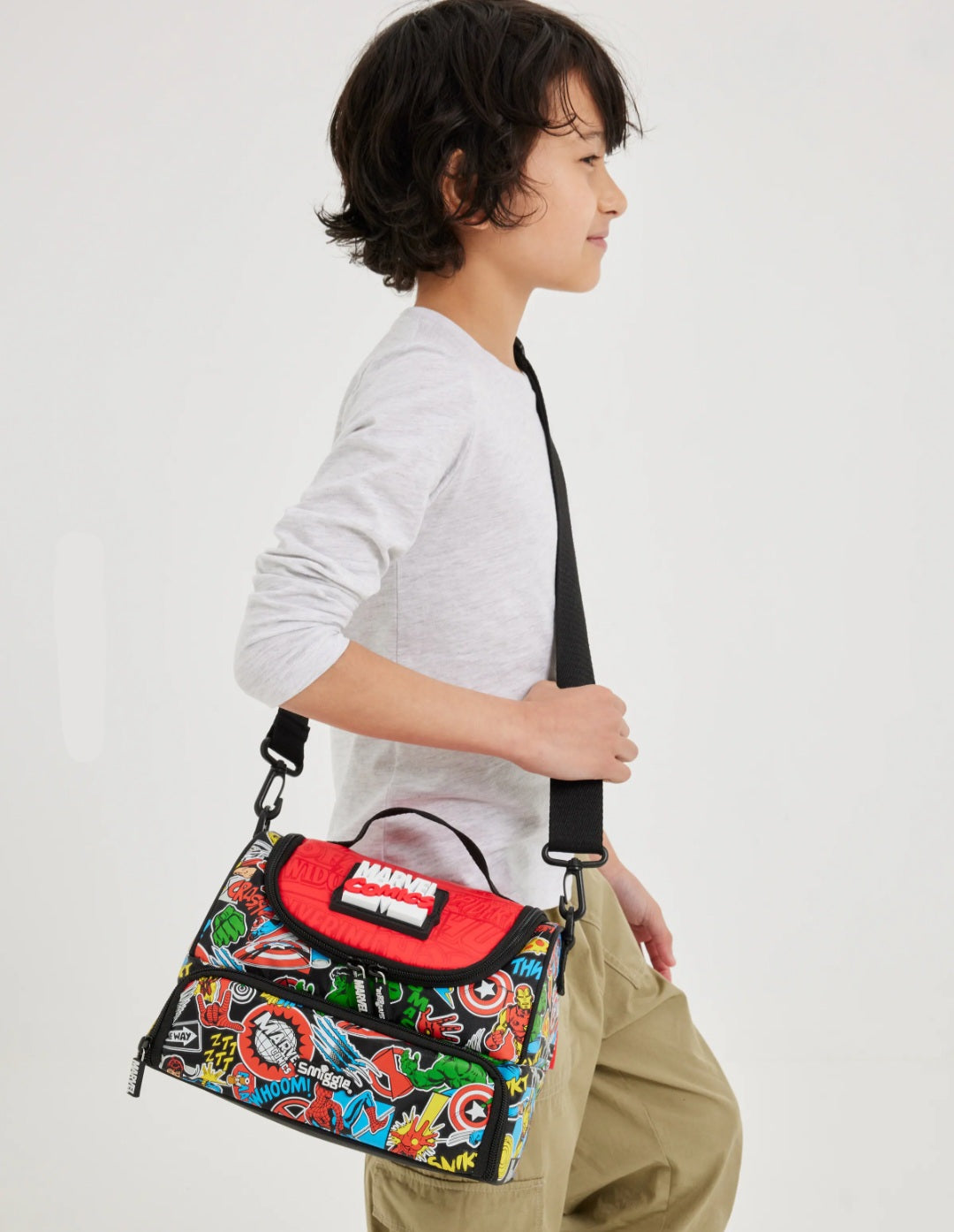Smiggle Lunch Bag - Marvel Comics | Shoulder Strap | 25.5×18×15.5 cm
