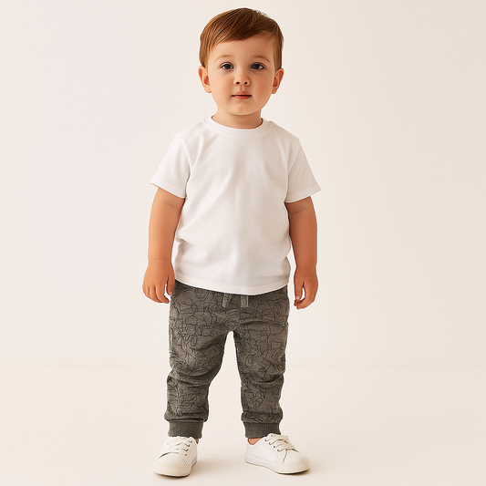 Grey Boys Sweat Pants Cotton 100%