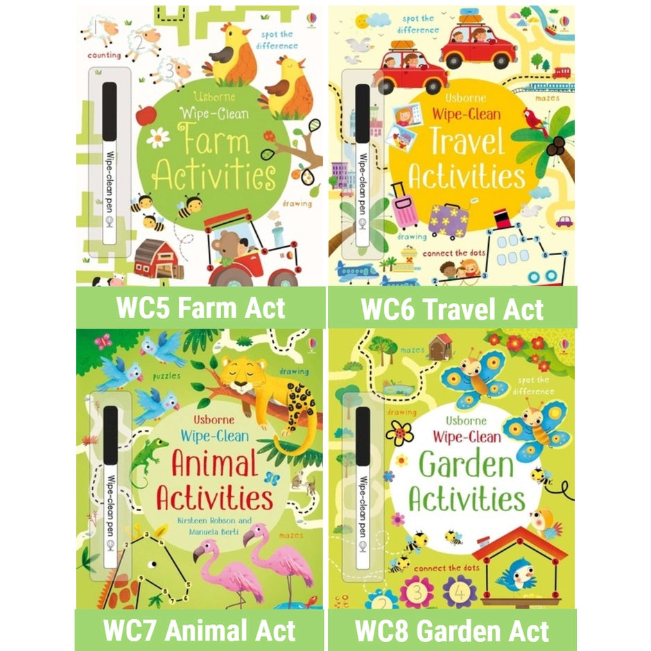 Usborne Wipe-Clean Books For Kids