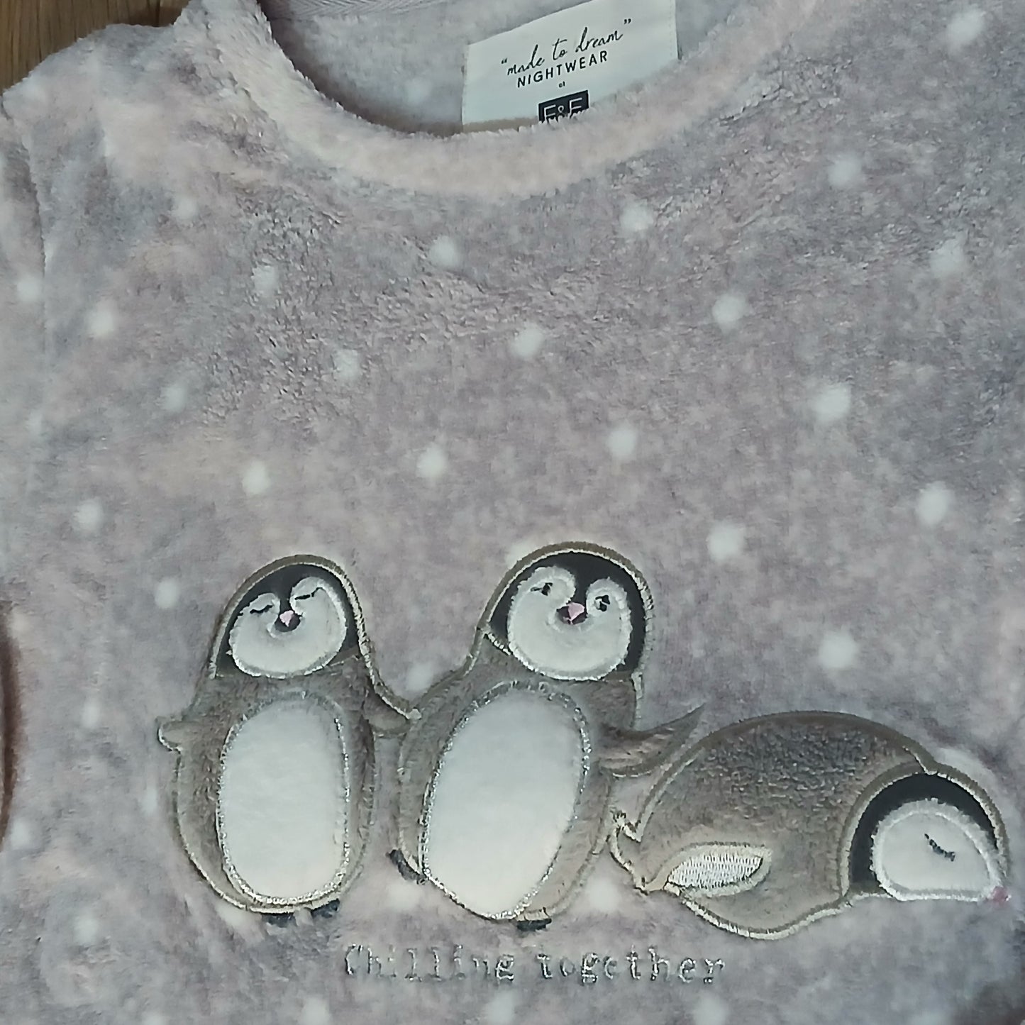 Pyjama Warm For Girls Penguin Design Size XS 14y