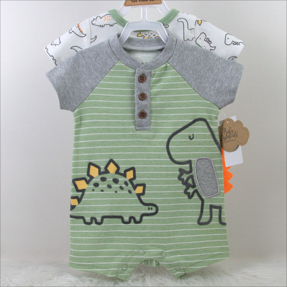 New Born Set Of 2 Pcs For Baby Boy Dinosaur Design Size 0-12months
