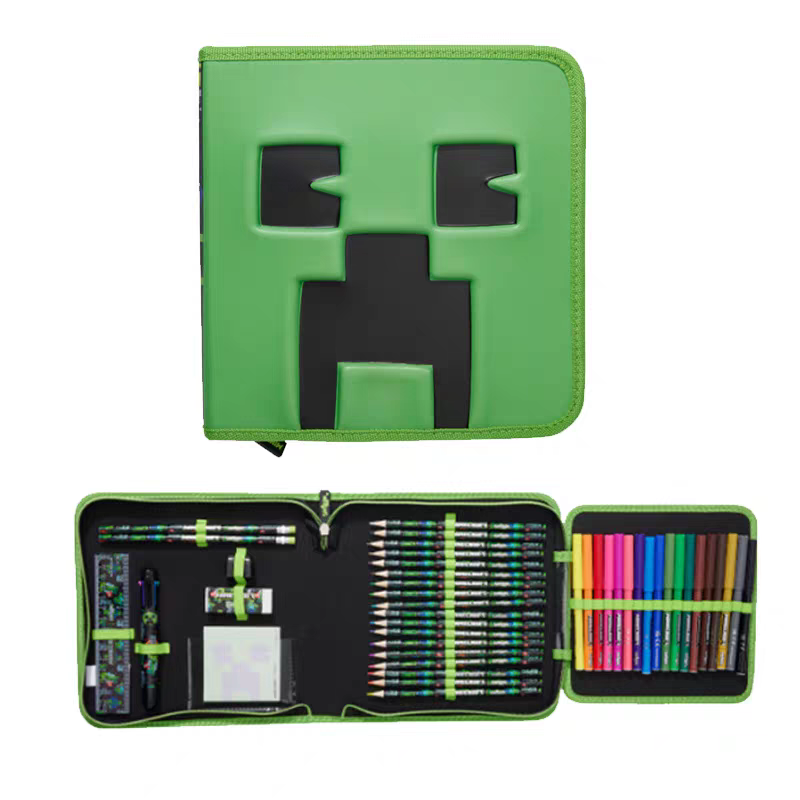 Smiggle Minecraft Design Set Of 3pcs Bottle Lunch Box Backpack 42cm