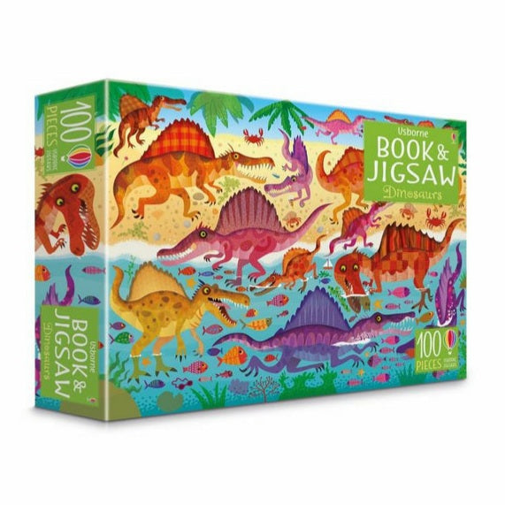 Usborne Book & Jigsaw Dinosaurs 100 Pcs