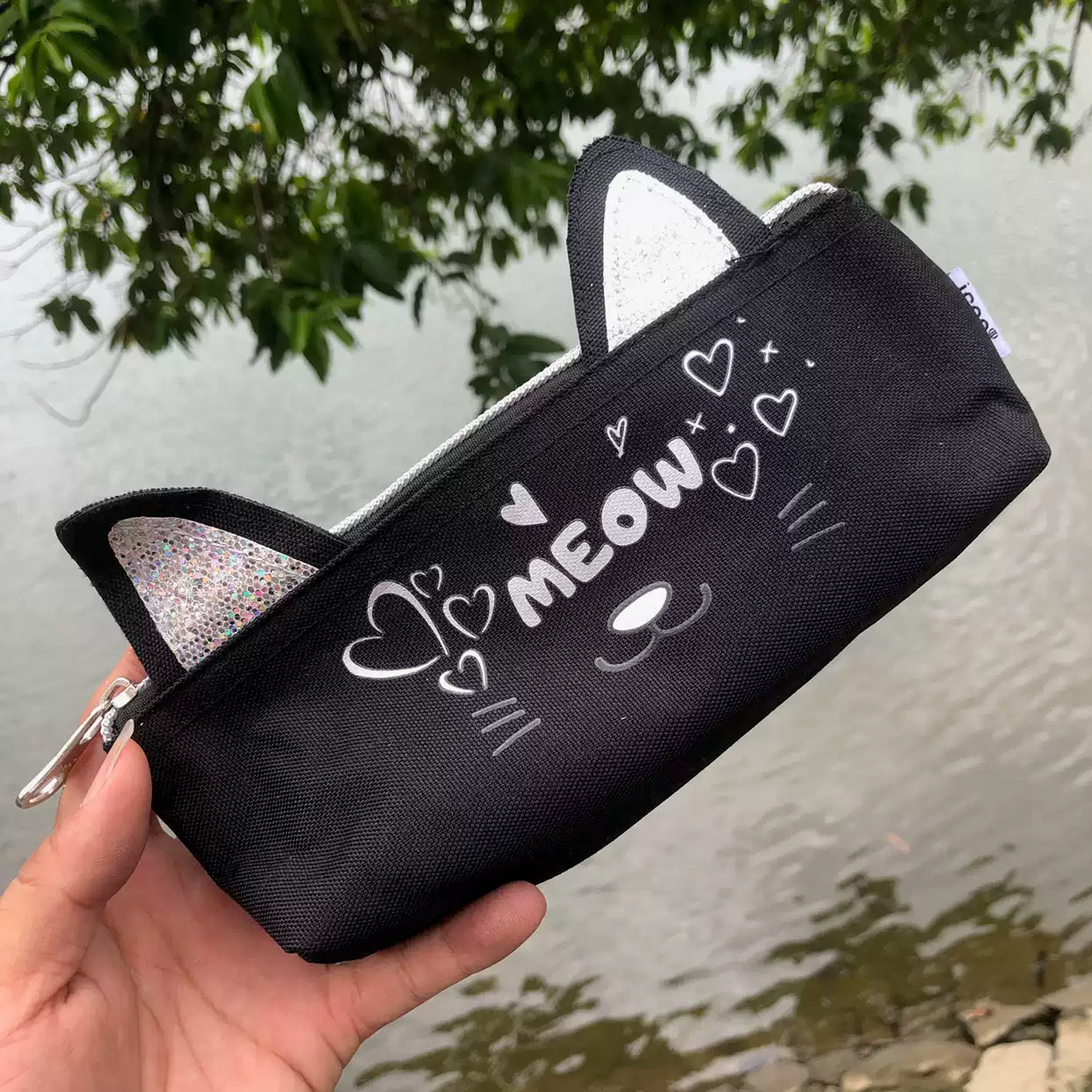 Pencil Case Cat Meow Design For Kids