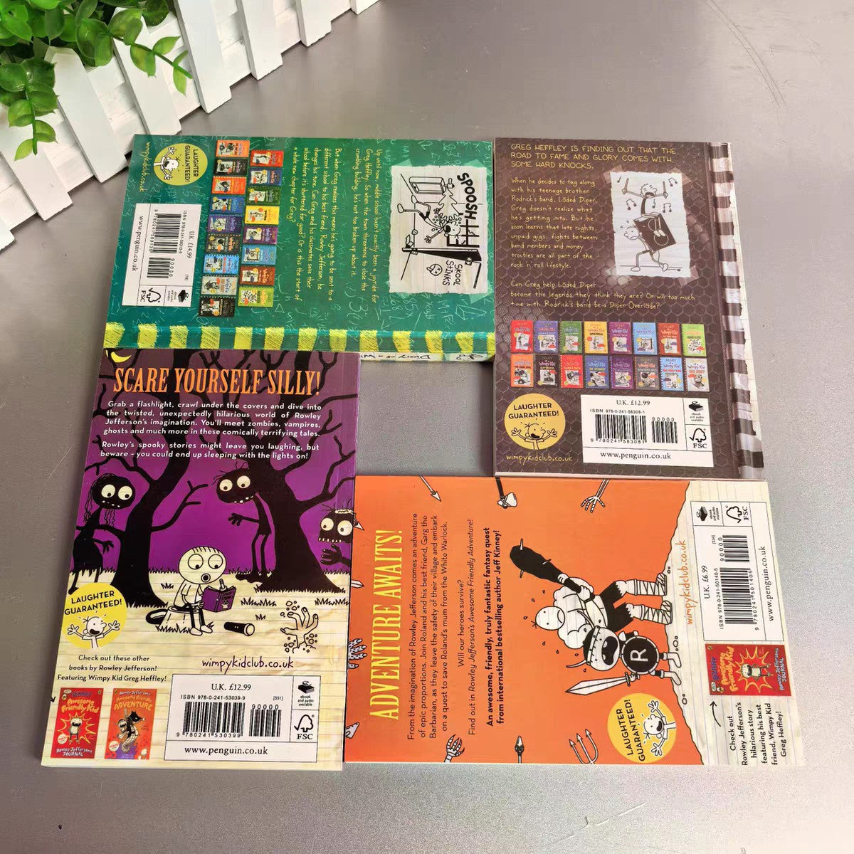 Diary Of A Wimpy Kid No Brainer  4 Books By Jeff Kinney 17-20