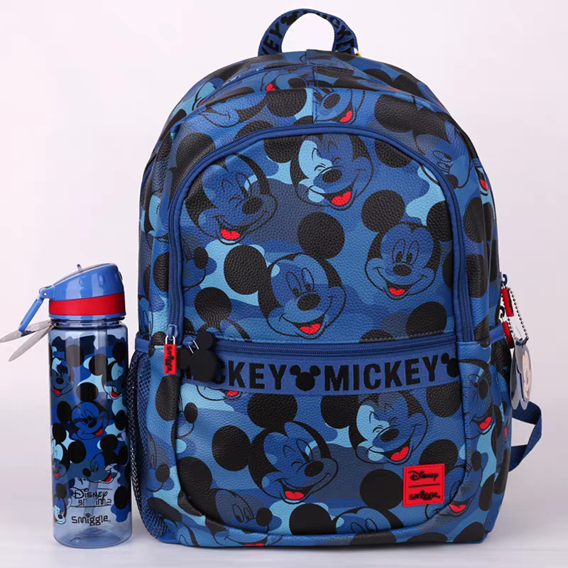 Smiggle Mickey Mouse Design Set 3pxs Backpack 38cm Bottle Lunch bag