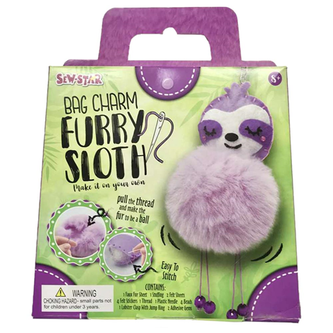 Diy Bag Charm Furry Unicorn/Sloth DIY For Kids
