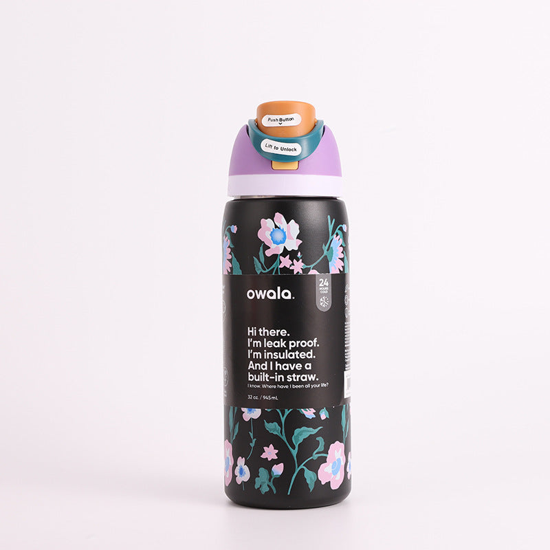Owala Bottle Stainless Steel - FreeSip | Leak-proof | Midnight Garden | 710-950ml