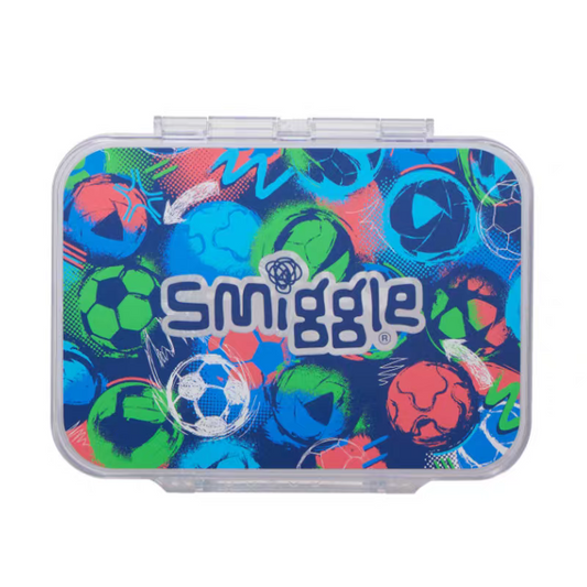 Smiggle Football Design Lunch box 21x17x6cm