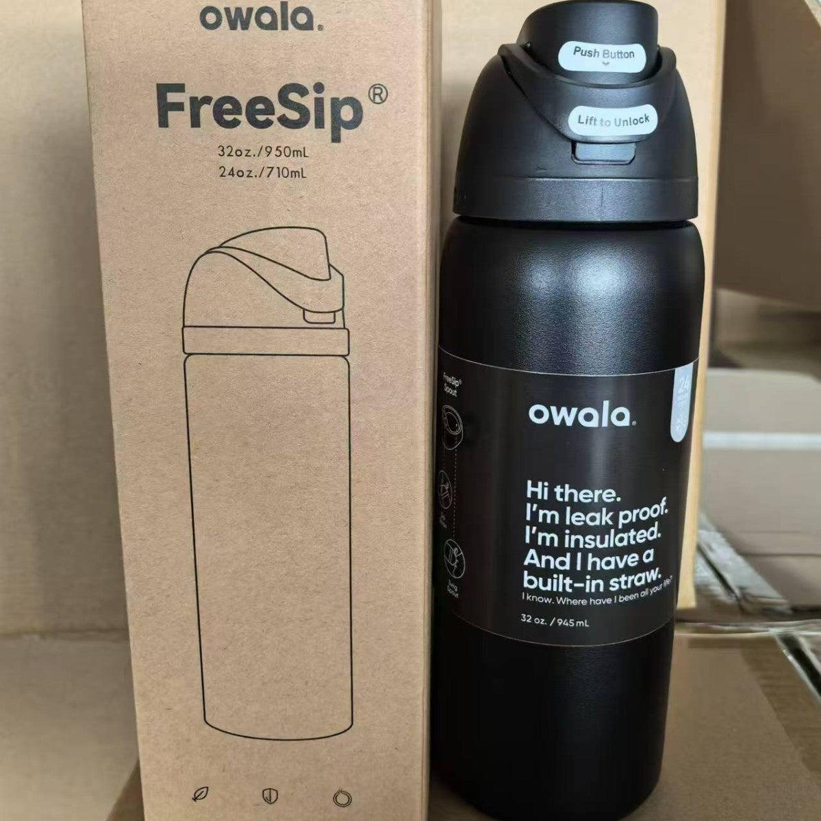 Owala Bottle Stainless Steel With Straw 710 ml 950ml