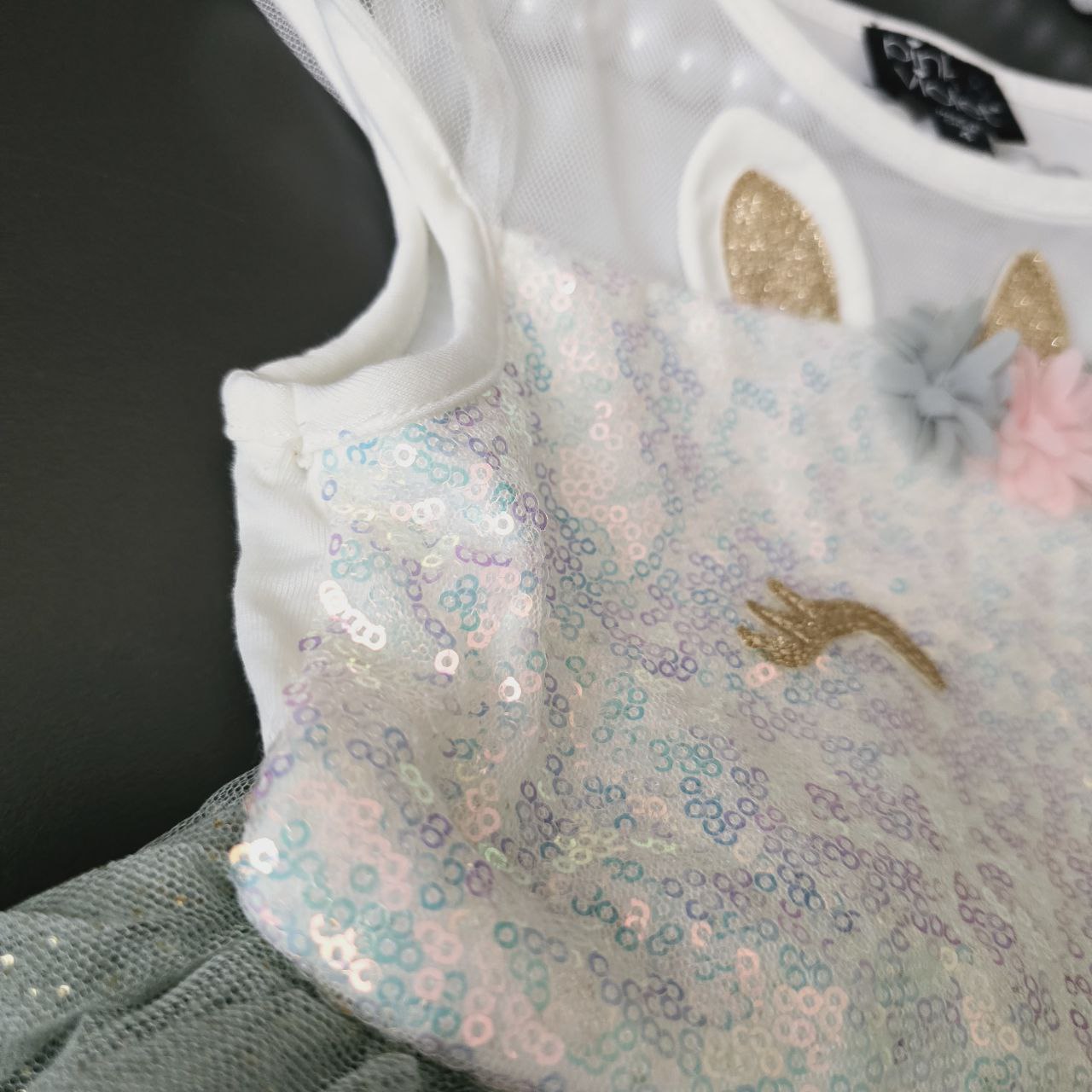 Cute Dress Unicorn Design For Girls Size 4-7y