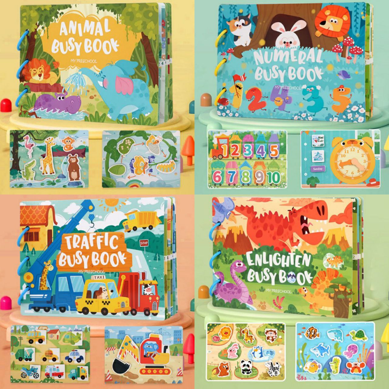 Preschool Busy Book Game Educational Diy Montessori Book