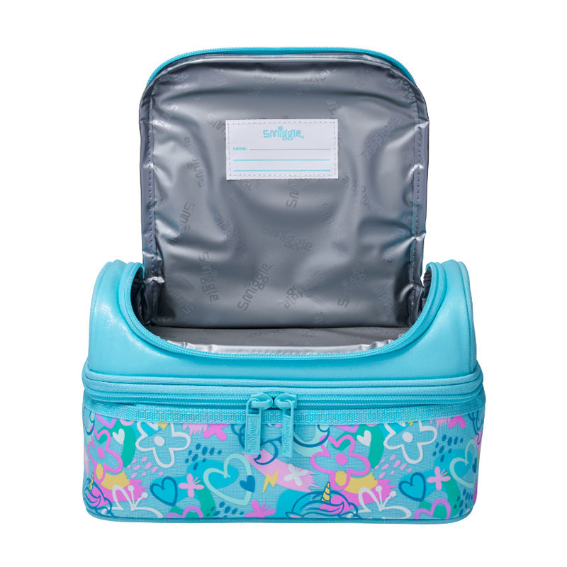 Smiggle Lunch Bag | Light Blue Unicorn | 24.5×15×15.5cm