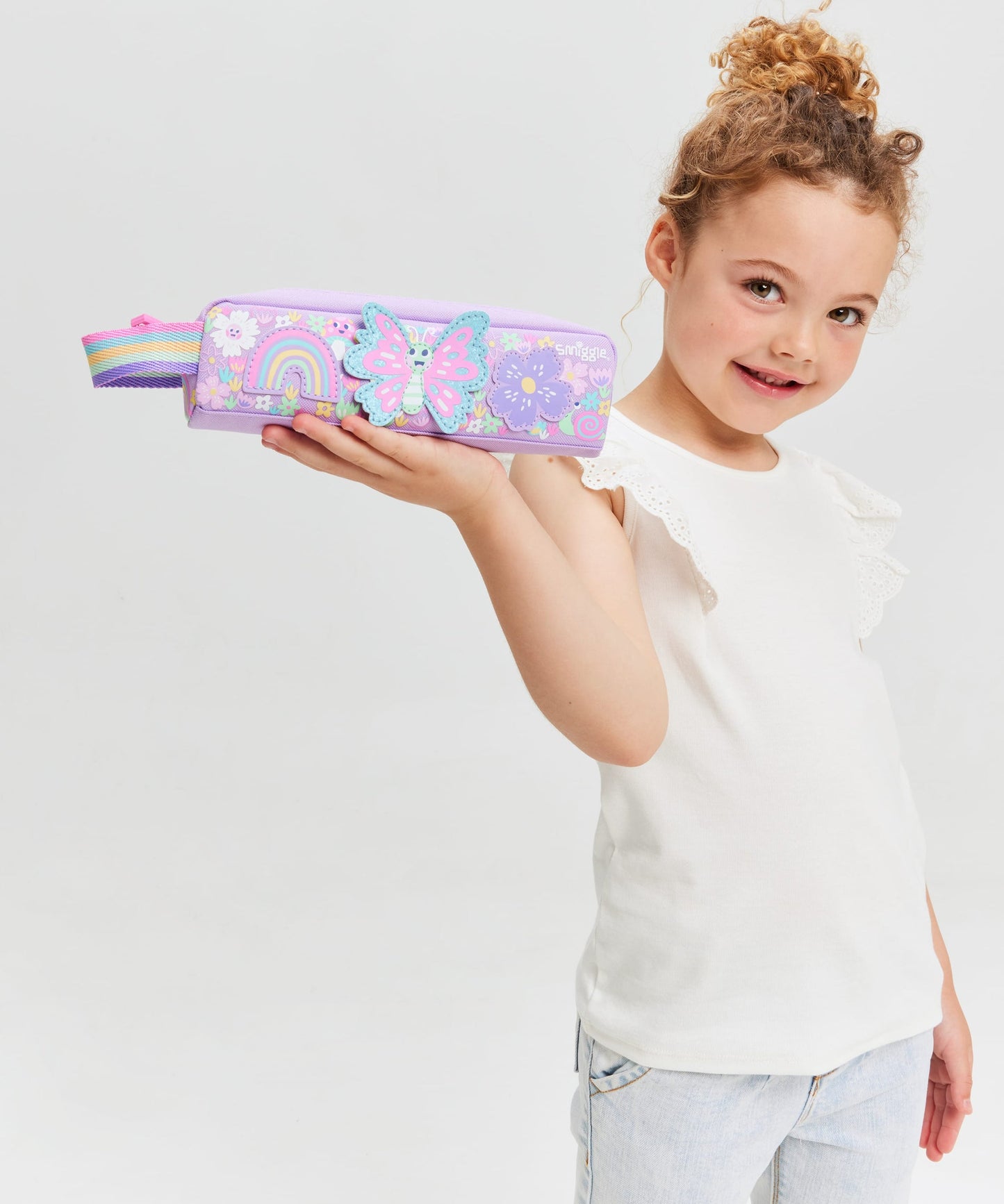 Smiggle Pencil Case | Small | Butterfly | Rainbow
