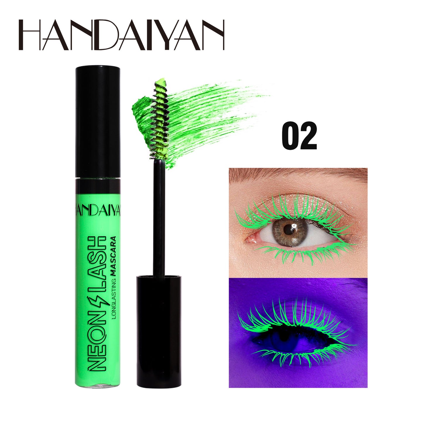 Neon Mascara HANDAIYAN Neon Lash Long-lasting Waterproof Bring Color To Your Eyes