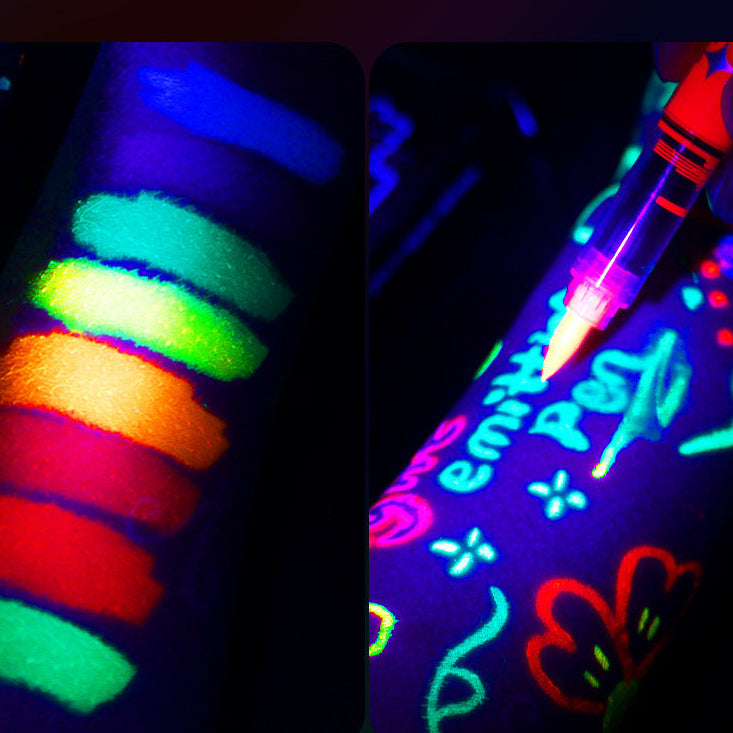 12-Color UV Face & Body Paint Marker Set – Neon Blacklight Glow
