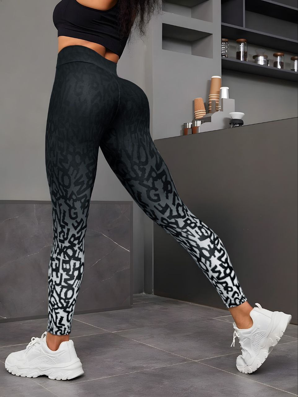 Legging For Women High Waist Butt Lifting Workout Yoga Sportswear Size L