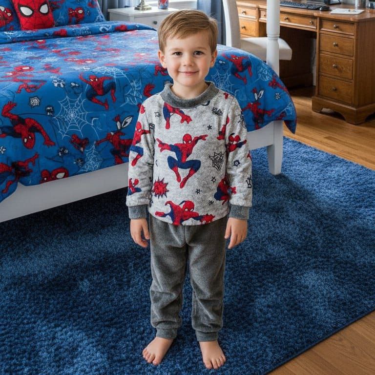 Warm Winter Pijama Spiderman Design Size 1-16y