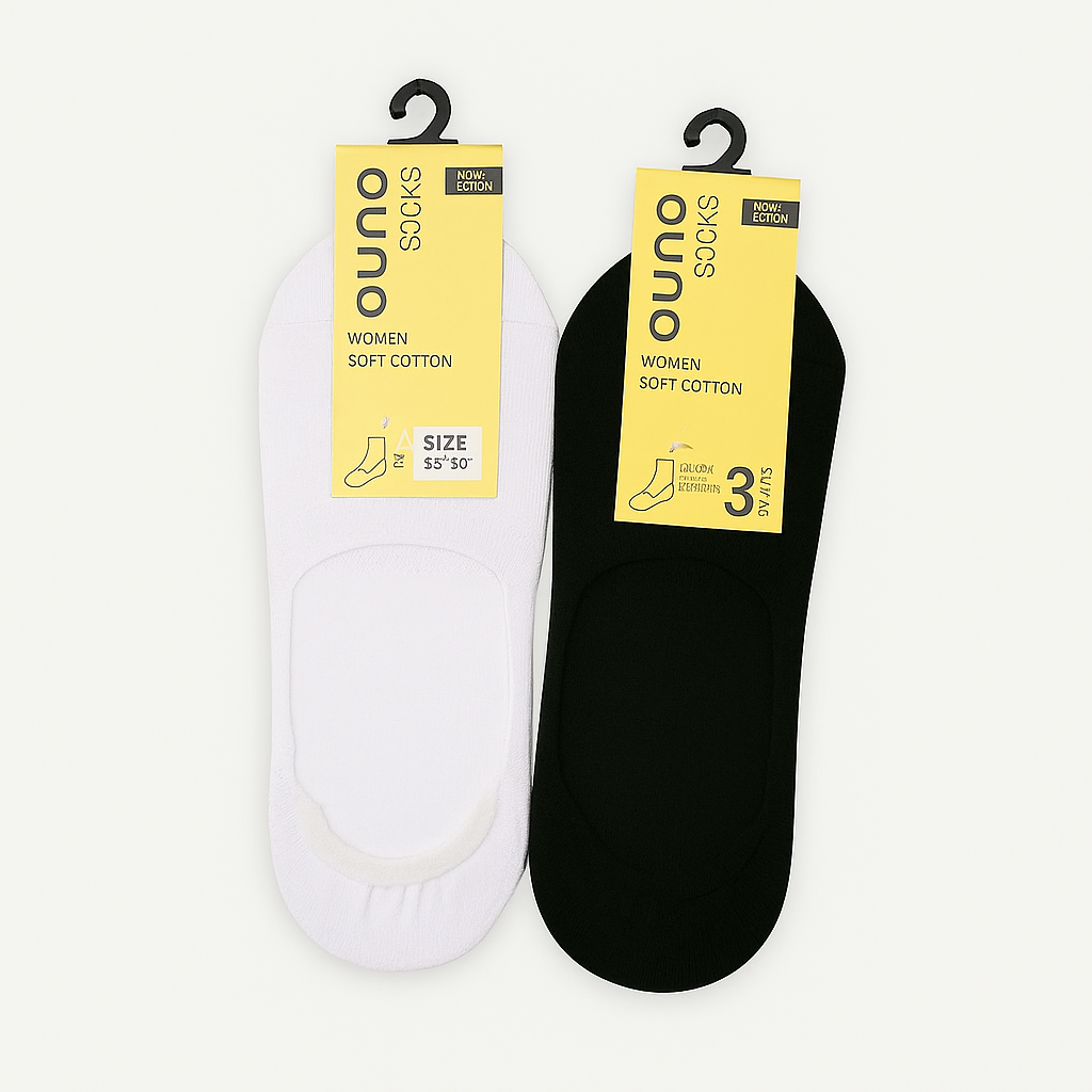 Short Socks Cotton For Women 3 Pairs Size 36-40
