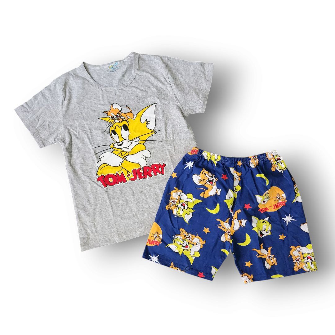 Pyjama For Kids Tom&Jerry Design Set Of 2 Pcs Tshirt&Short size 10-12y