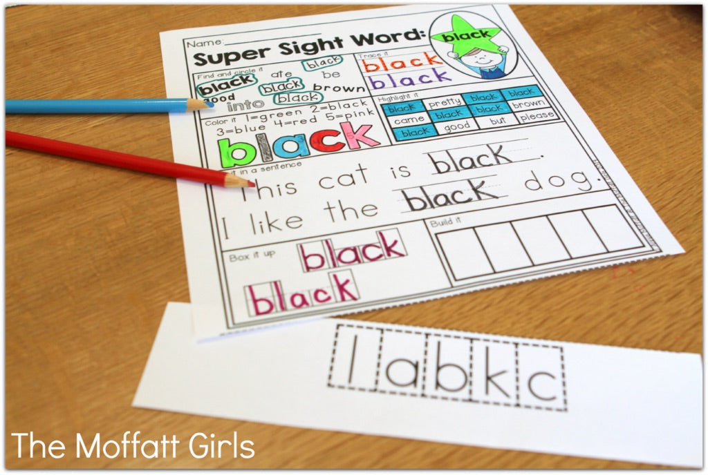 Sight Word Super Stars Primer No Prep Packet