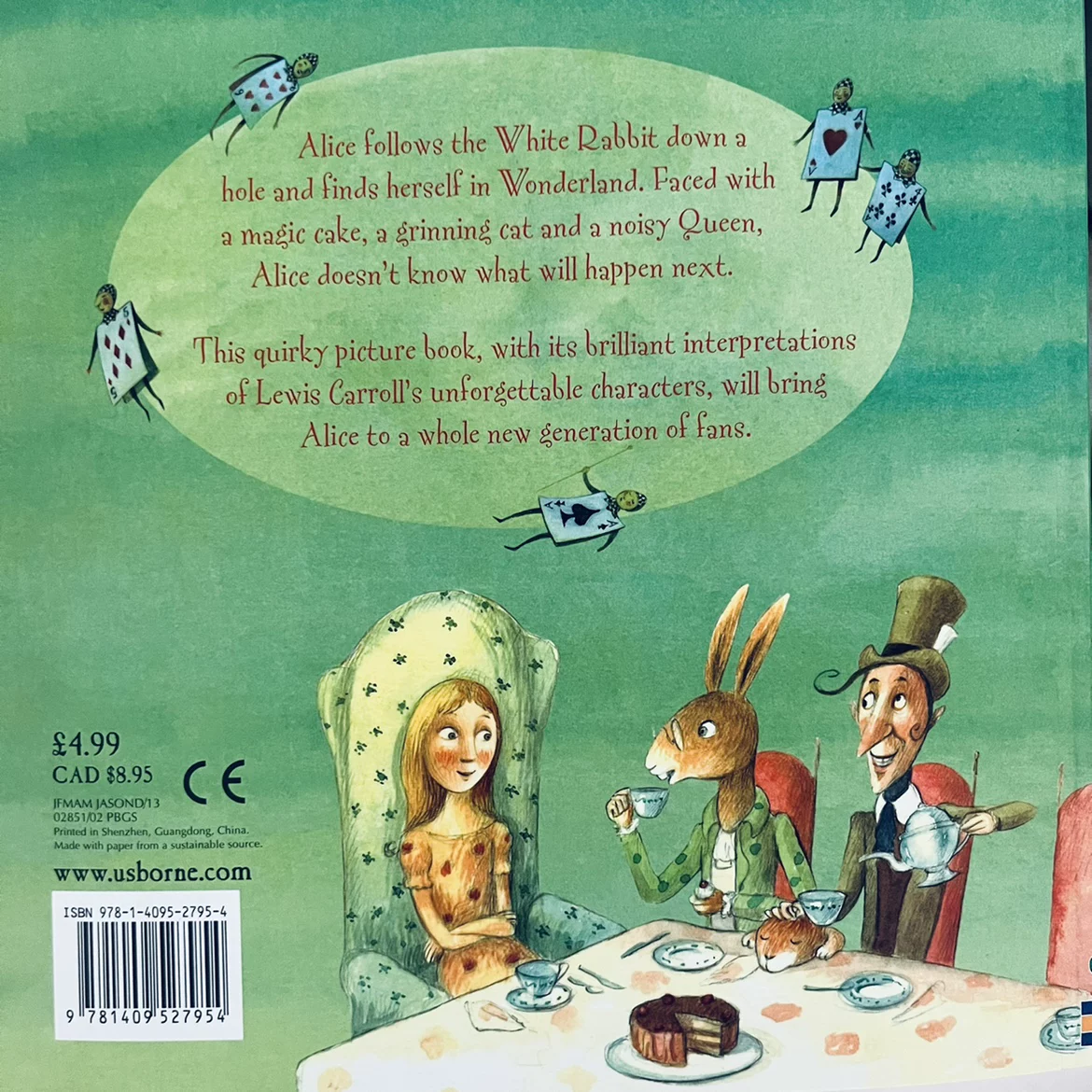 Usborne Alice In Wonderland Book For Kids