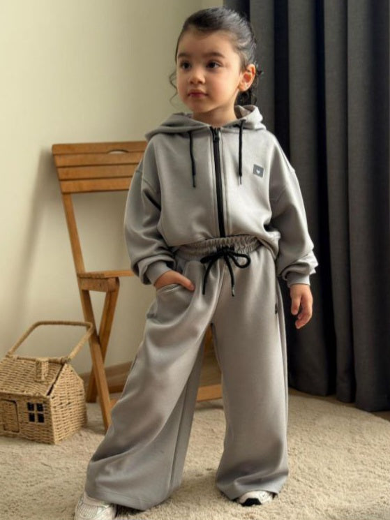 Girls' Satin Tracksuit with WideLeg Pants Sizes 3-10y