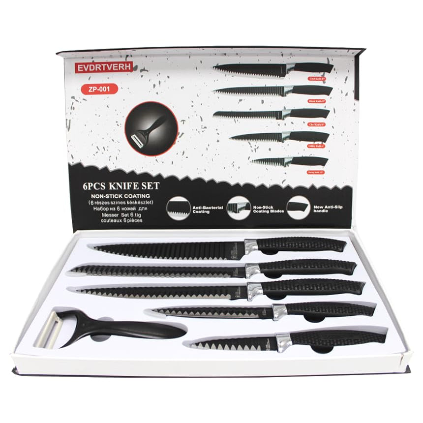 Kitchen Cutlery Knife Set Stainless Steel Set of 6 Pieces(Knife&Peeler) With Gift Box