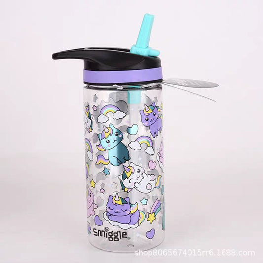 Smiggle Bottle 440ml Cat Unicorn Design 17.5cm