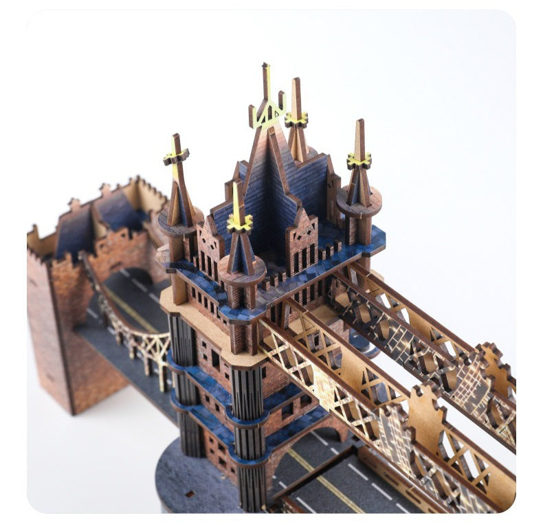 DIY Wooden Tower Bridge 3D Puzzle | 14+