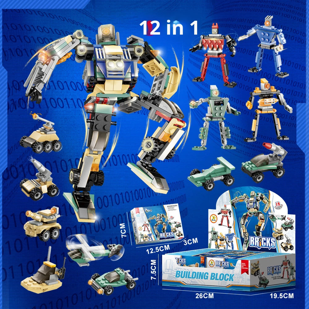 Building Blocks Bricks Robot 12in1 | Full Box | 4+