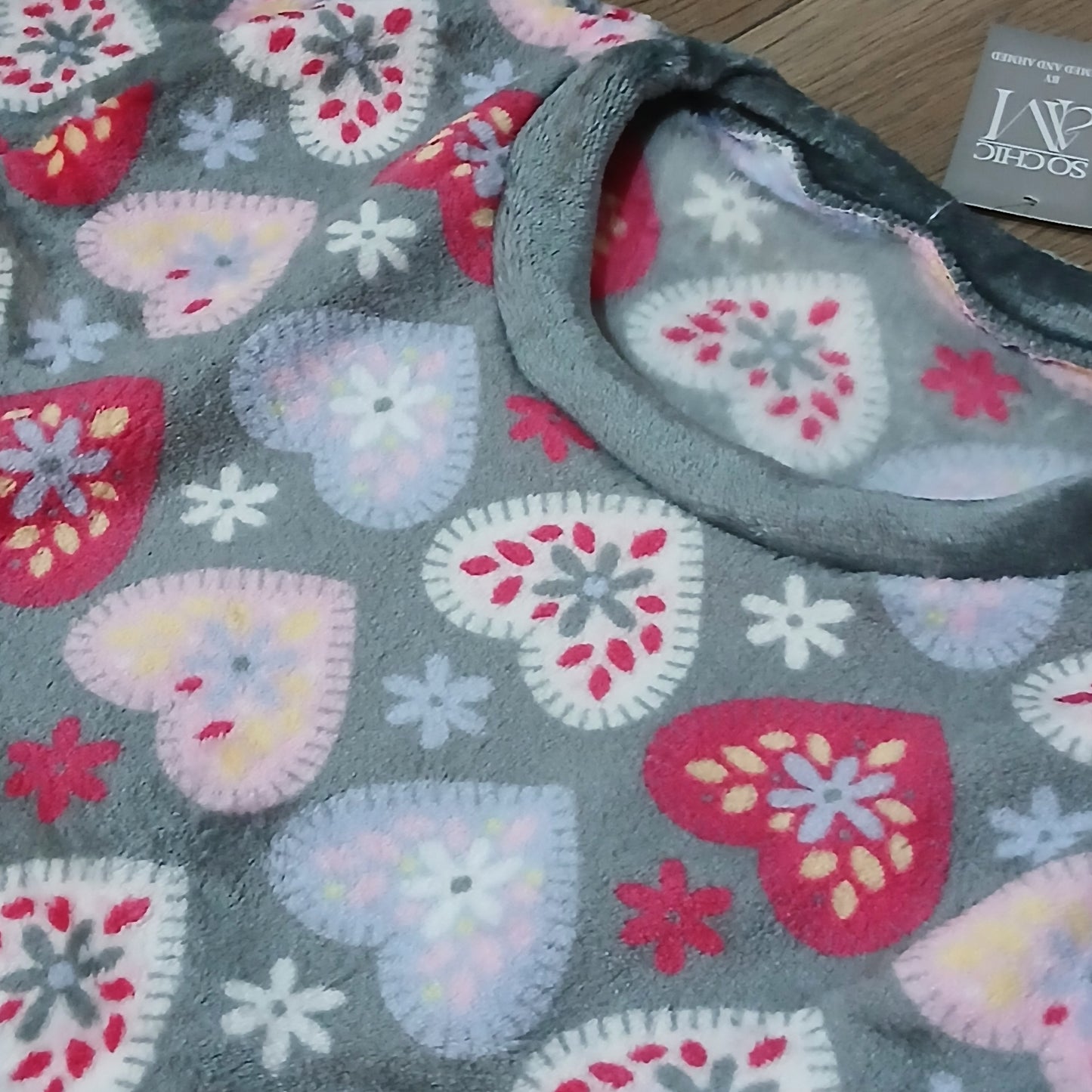 Pyjama Warm For Women Heart Design Size M-XL