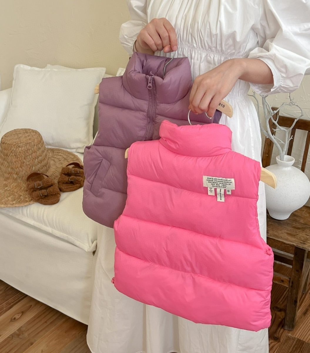 Nice Vest for 3-10y. Pink Black