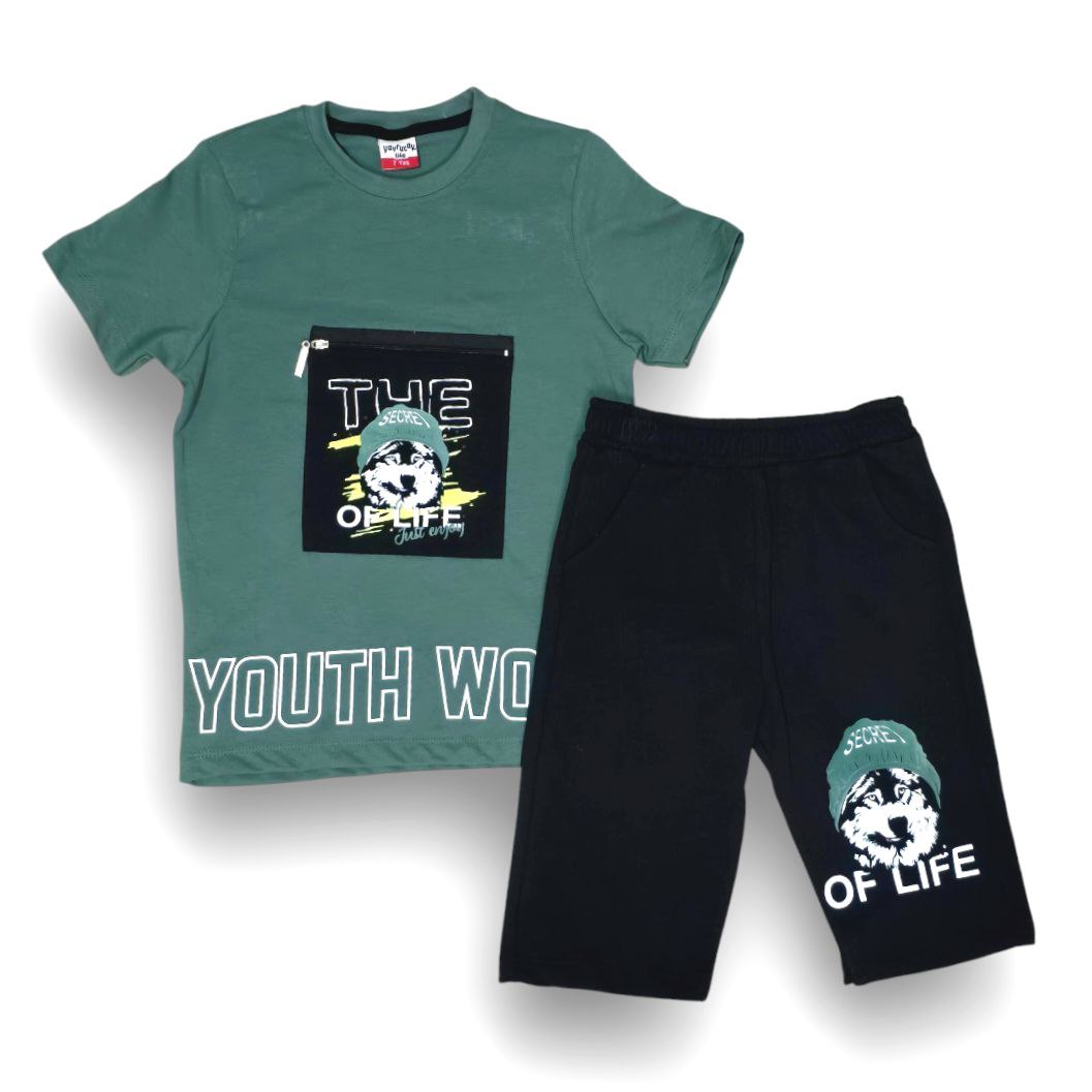 Outfit For Boys Wolf Design Size 6-7y